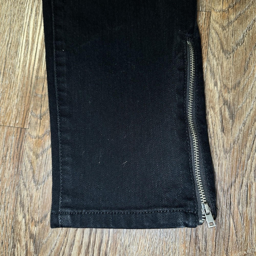 Simply Vera Vera Wang Jeans Womens 10 Black Skinny Stretch Ankle Zip Pockets - Picture 2 of 13